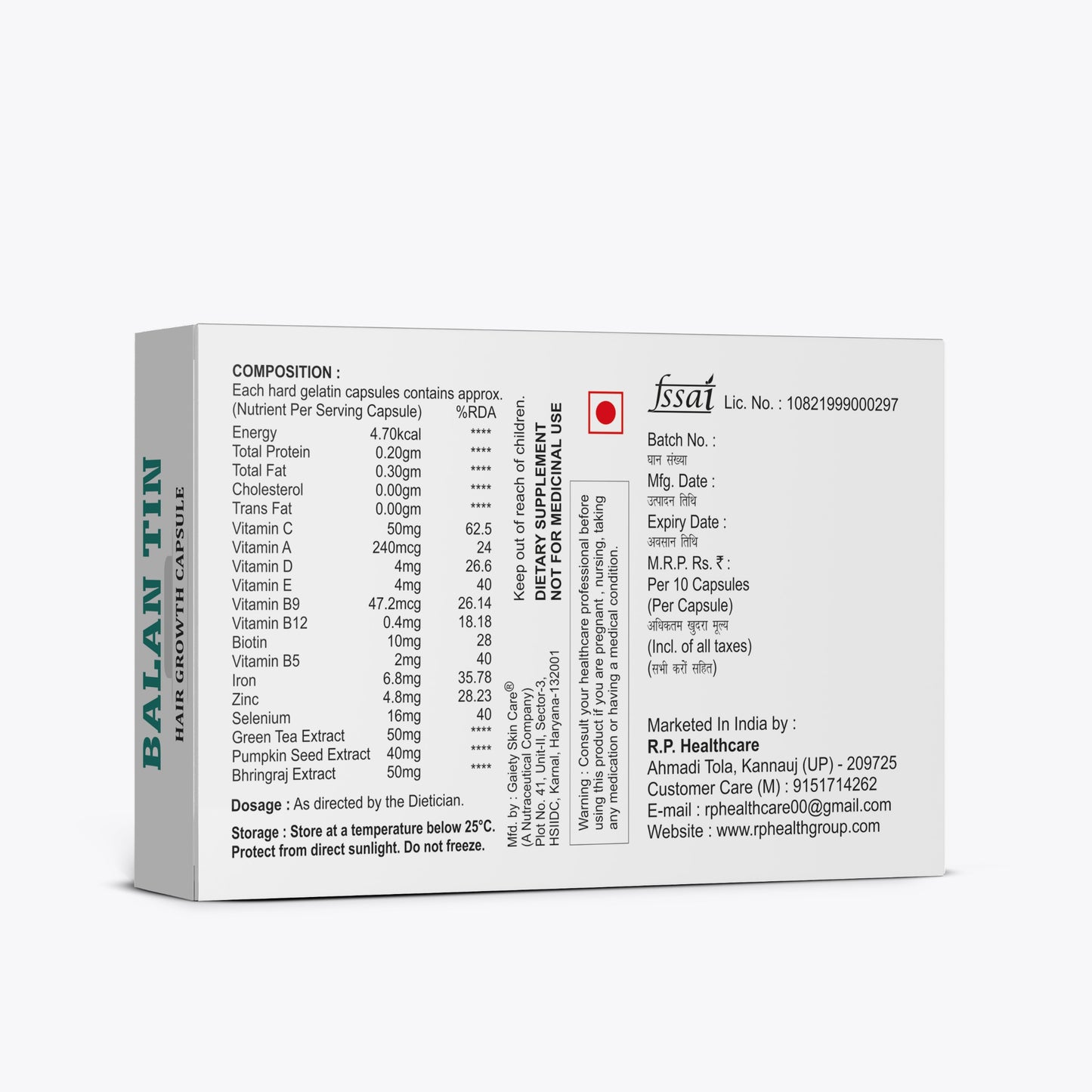 Balan Hair Growth Capsule